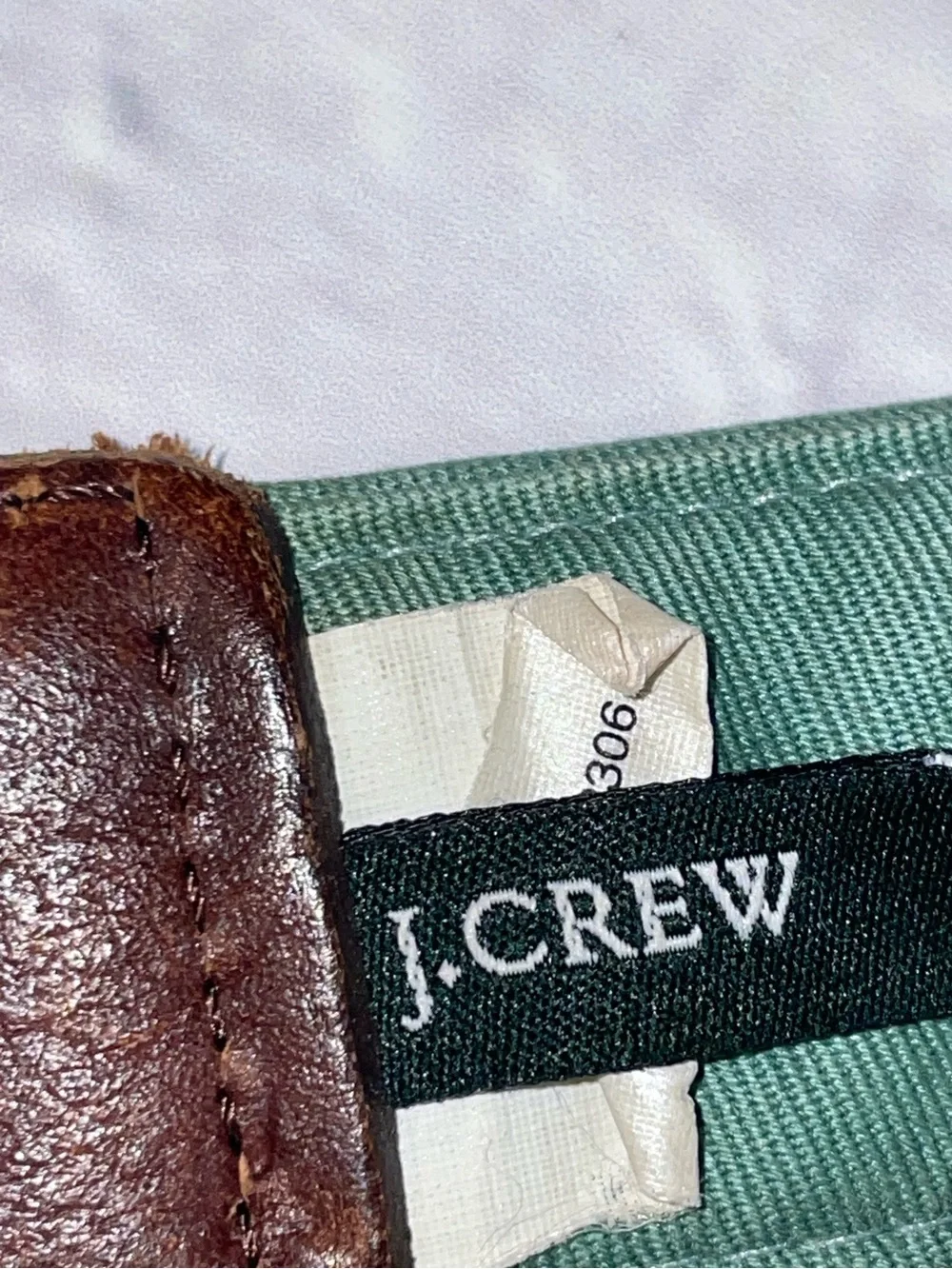 J. Crew Vintage Canvas Leather Trim Belt. Small/Medium